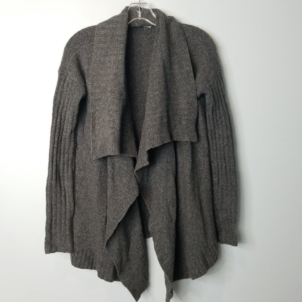 Abercrombie & Fitch gray open front drape neck cardigan Sweater Size Small